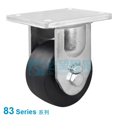 DW83 系列 10"(254mm) 黑色MC尼龙轮 平底固定脚轮 (4" Width 轮宽)